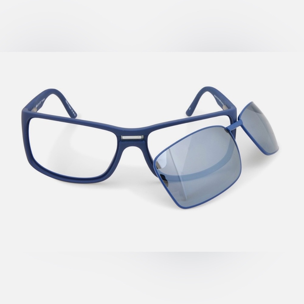 Revo Navy Blue Clip-On Glasses